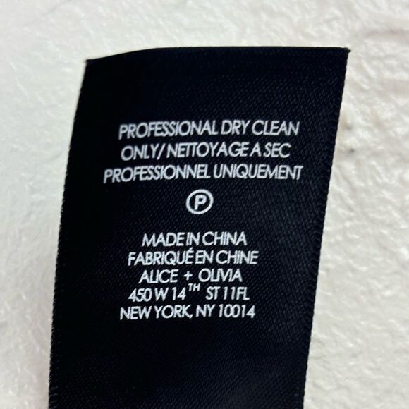 ALICE + OLIVIA Butterfly Print Silk Flutter Sleeve Top Blouse Colorful Rainbow - Picture 7 of 16